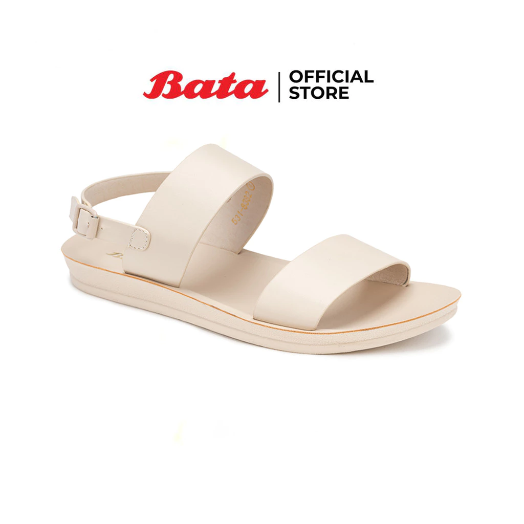 Bata บาจา รองเท้ารัดส้นแฟชั่น ส้นแบน สำหรับผู้หญิง รุ่น LEO สีดำ 5316382 สีเบจ 5318382