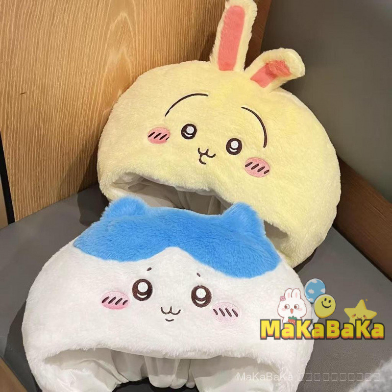 หมวกน่ารัก Chikawa Plush ออกแบบการ์ตูนจาก Jiyi เหมาะสำหรับฤดูหนาว ป้องกันลมและสร้างสรรค์ภาพถ่าย