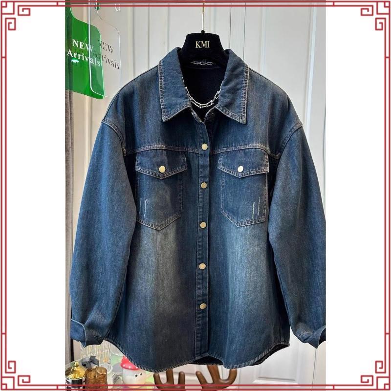 HELIA JACKET เสื้อเชิ๊ต แจ็คเก็ตยีนส์ ปักโลโก้ Atipa