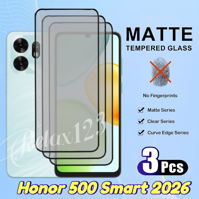 สําหรับ Honor 500 สมาร์ท 5G 3PCS Matte Frosted Glass สําหรับ HONOR 500 Pro Honor500 สมาร์ท Honor500m