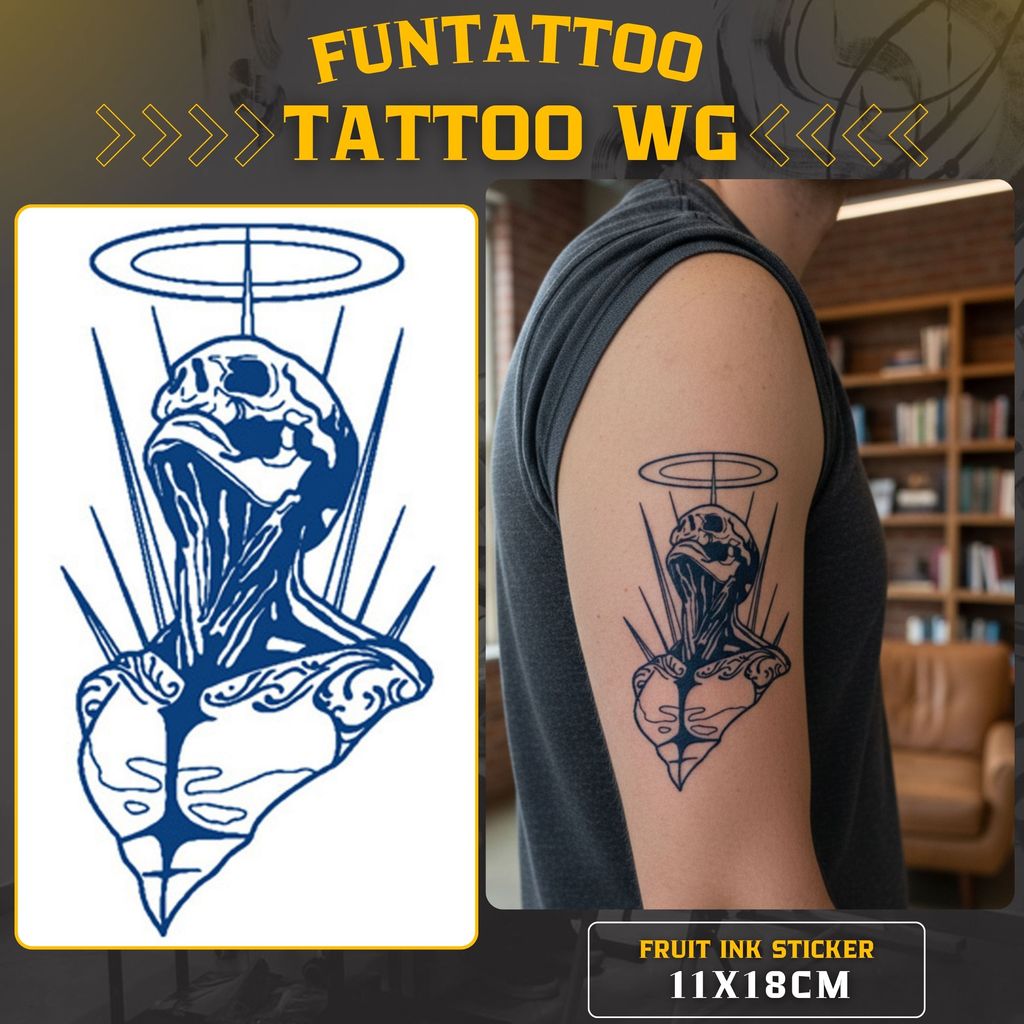 Funtototototo - WG Tattoo Fruit Ink สร้อยข้อมือชั่วคราวกึ่งถาวร 11x18 ซม. – กันน้ํา ทนทาน 15 วัน 159