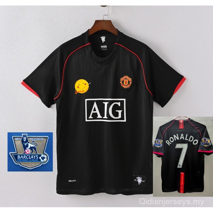 เสื้อทีมเยือนแมนเชสเตอร์ 유나이เต็ด ฤดูกาล 2007-2008 Ronaldo ไซ즈 S-2XL