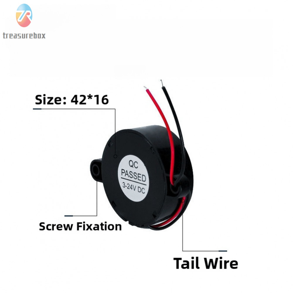 Piezo Alarm 90dB Output Wide Voltage Range Steady Tone Output ABS Housing