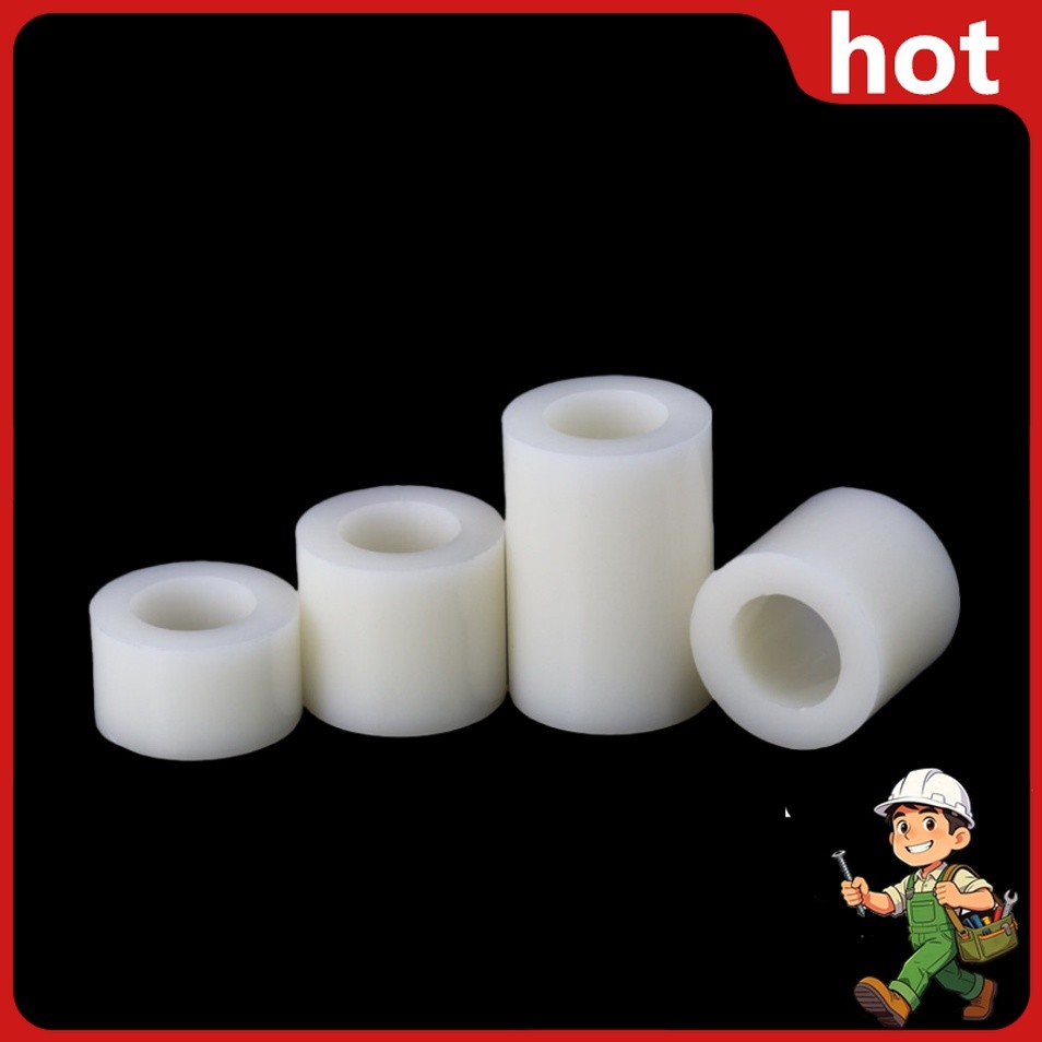 คอลัมน์แยก ABS สีขาว, คอลัมน์แยกฉนวน, คอลัมน์แผ่นพลาสติก 3mm4mm ผ่านคอลัมน์ปลอกไนลอน [MK-001]