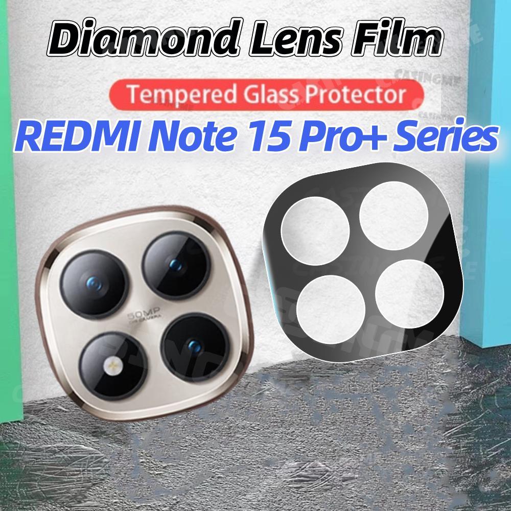 Redmi Note 15 Pro + 5G Full Coverage 3Dเลนส์กล้องสําหรับRedmi Note15 Note 15Pro + Pro Plus + 5Gกล้องป้องกันฟิล์มกระจกนิรภัยคลุมทั้งหมดเลนส์กล้องกระจกป้องกัน