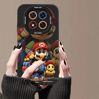 เคส Redmi Note 14 15 Pro 5G เคส Redmi Note 14 15 5G, 14 15 Pro Plus ลายการ์ตูนอนิเมะมาริโอ้ กันกระแทก พร้อมที่ป้องกันกล้อง หนังพร้อมสายโทรศัพท์ เคสซิลิโคนด้านนุ่ม