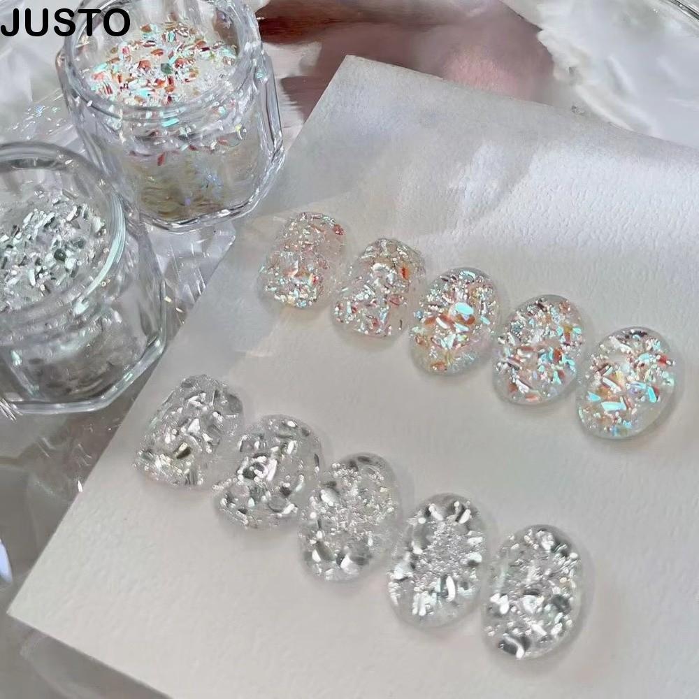JUSTO Flash Nail Art, Sequins Glitter Nail Art Sequins, Blinking Nail Art DIY Nail Art Charms