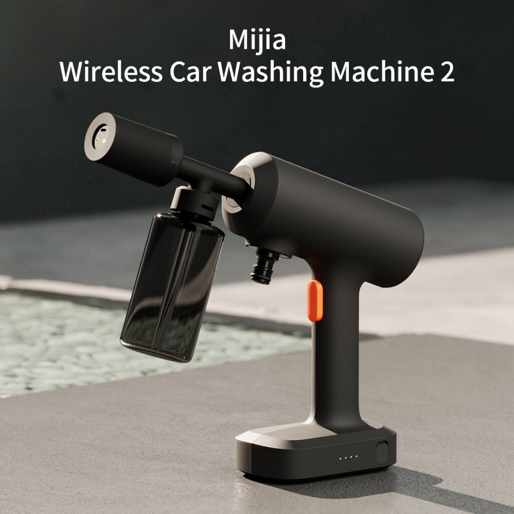 Xiaomi Mijia เครื่องซักผ้ารถยนต์ไร้สาย 2 เครื่องซักผ้าแรงดันสูงมือถือแบบพกพาเครื่องซักผ้าไร้สาย Jet 