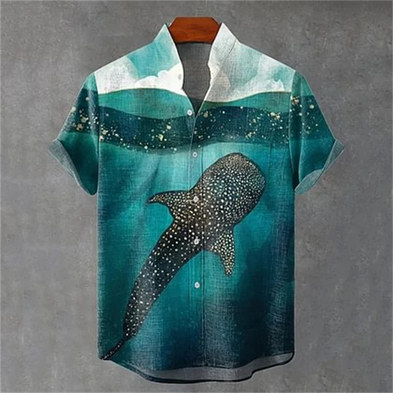 เสื้อเชิ้ตผ้าลินินดีไซน์จากหนังFear and Loathing in Las Vegas กับกราฟิกแมวน่ารักสำหรับผู้ชาย