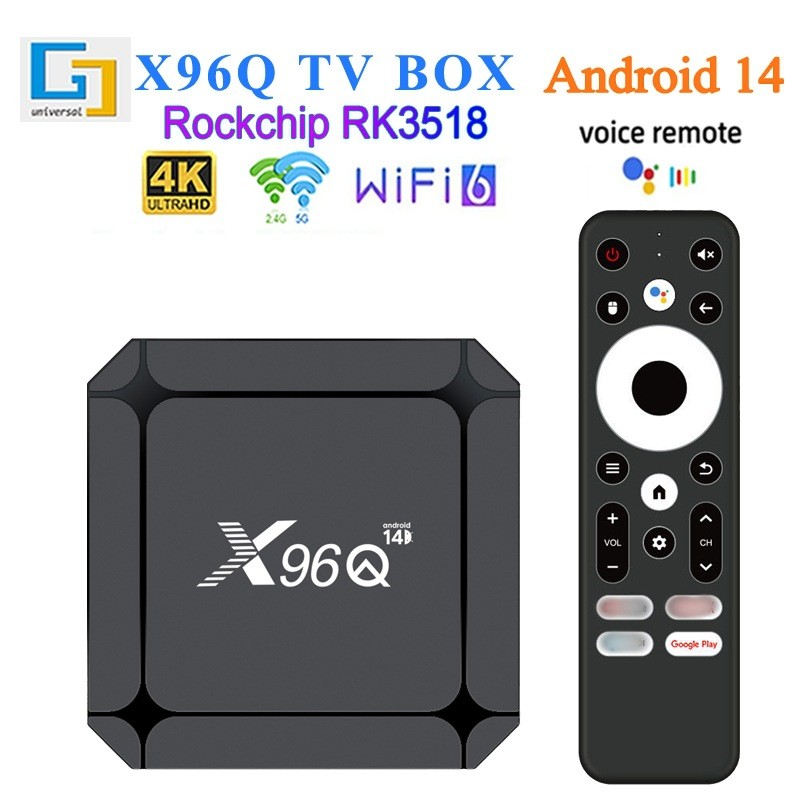 ใหม่ X96Q Set-Top Box RK3518 Android 14 Network Player HD 4K TV Box Cross-Border ขายส่ง