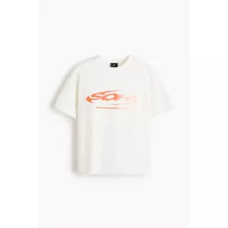 H&M(เอชแอนด์เอ็ม) เสื้อยืดลายพิมพ์ทรงหลวม Men Loose Fit Printed T-shirt 1313924_3