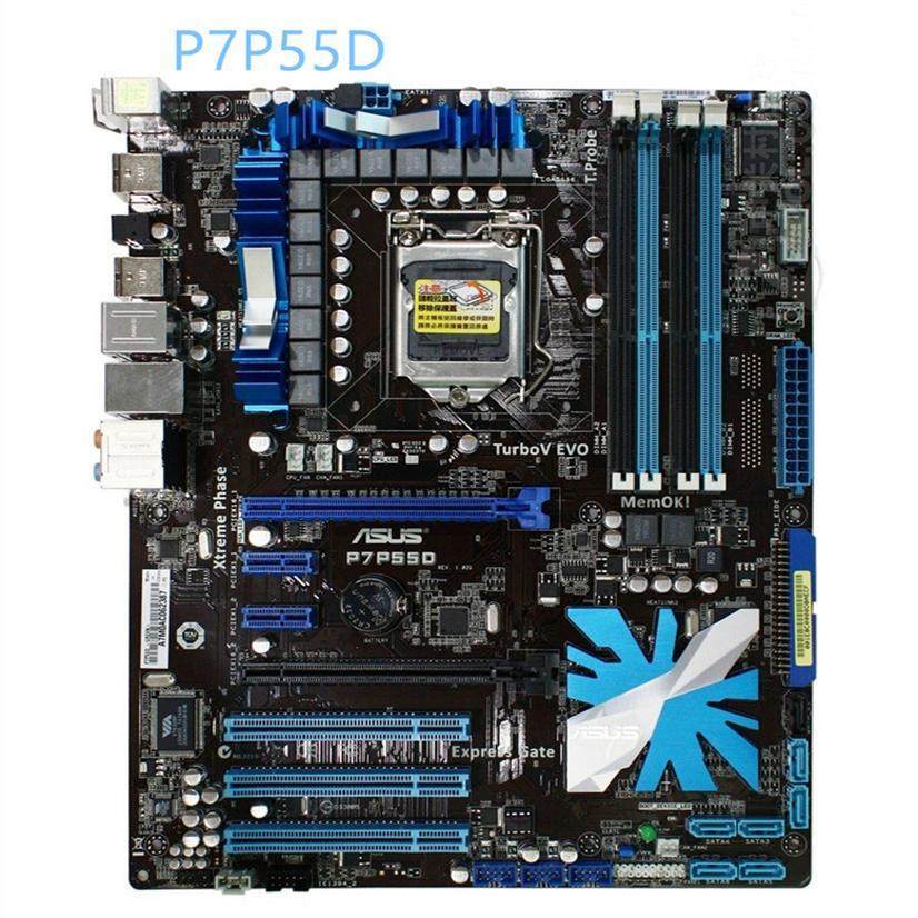 Asus P7P55D P7H55 1156 DDR3 เมนบอร์ด P55 H55