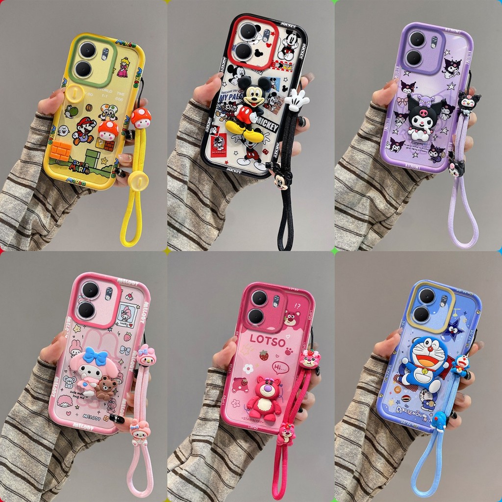 เคส OPPO A6X ตุ๊กตาสติ๊กเกอร์ตัวละครอนิเมะ เคสโทรศัพท์