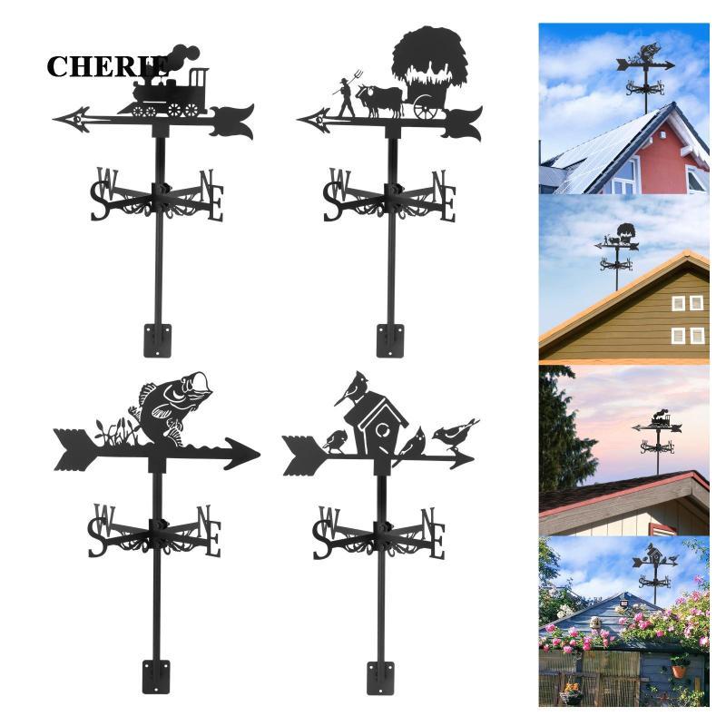 [Chery] Wrought Iron Weather Vane Rooster Weather Vane Outdoor Weather Vane Dome Accessory Weather R