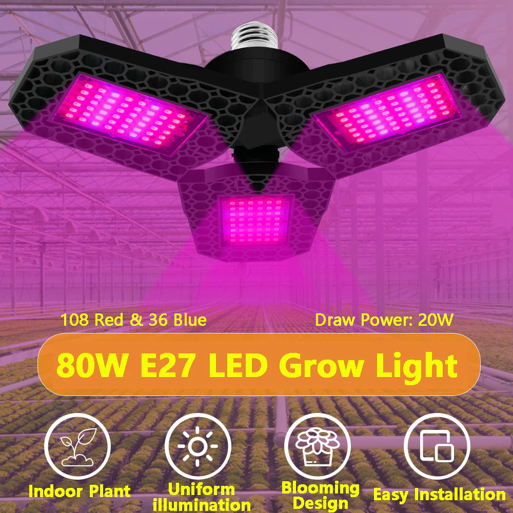 หลอดไฟปลูกต้นไม้ LED Full Spectrum E27 20W thumbnail 4