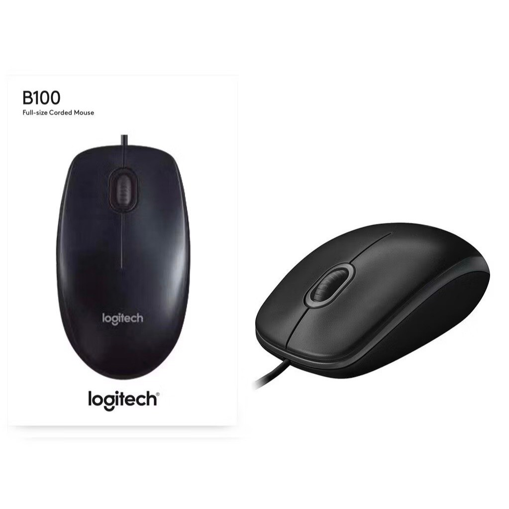 Logitech B100 Mouse USB Black
