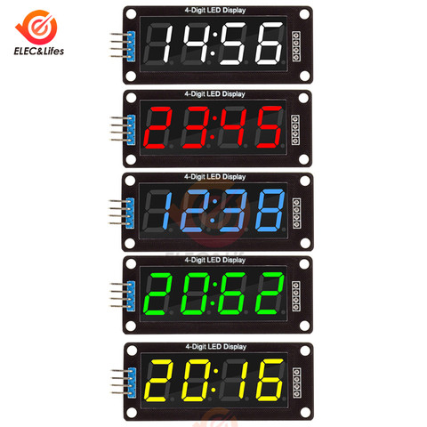 Seven Segment Module 4-Digit 0.56" TM1637 LED 7-Segment Display Red/Green/Blue/Yellow/White [CE]