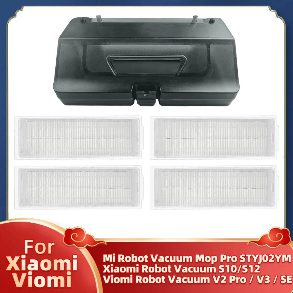 2 in 1 ถังเก็บน้ําฝุ่นกล่องสําหรับ Xiaomi S10 S12 T12 B106GL Mi Robot Vacuum-Mop Pro / Mop p / Mop 2