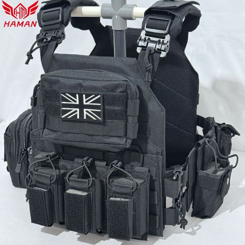 เสื้อกั๊กสีดำ jpc สไตล์ bulletproof สำหรับคอสเพลย์และภาพยนตร์