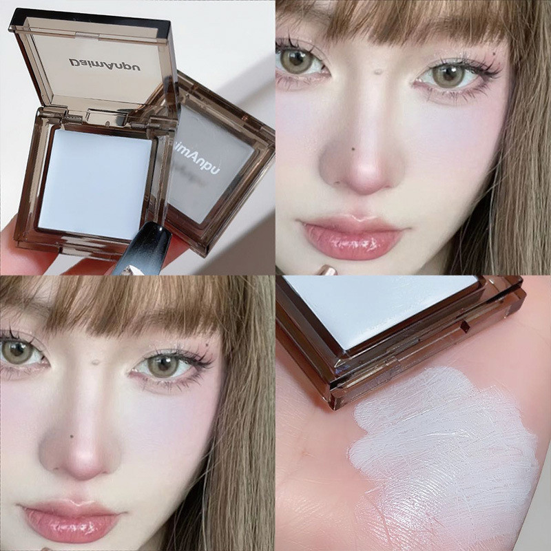 Daimanpu Monochrome Ice Night Square Blush Cream White Matte Nude Color Hold Makeup Blush Girly Feeling Domestic Beauty ymm9810// 17