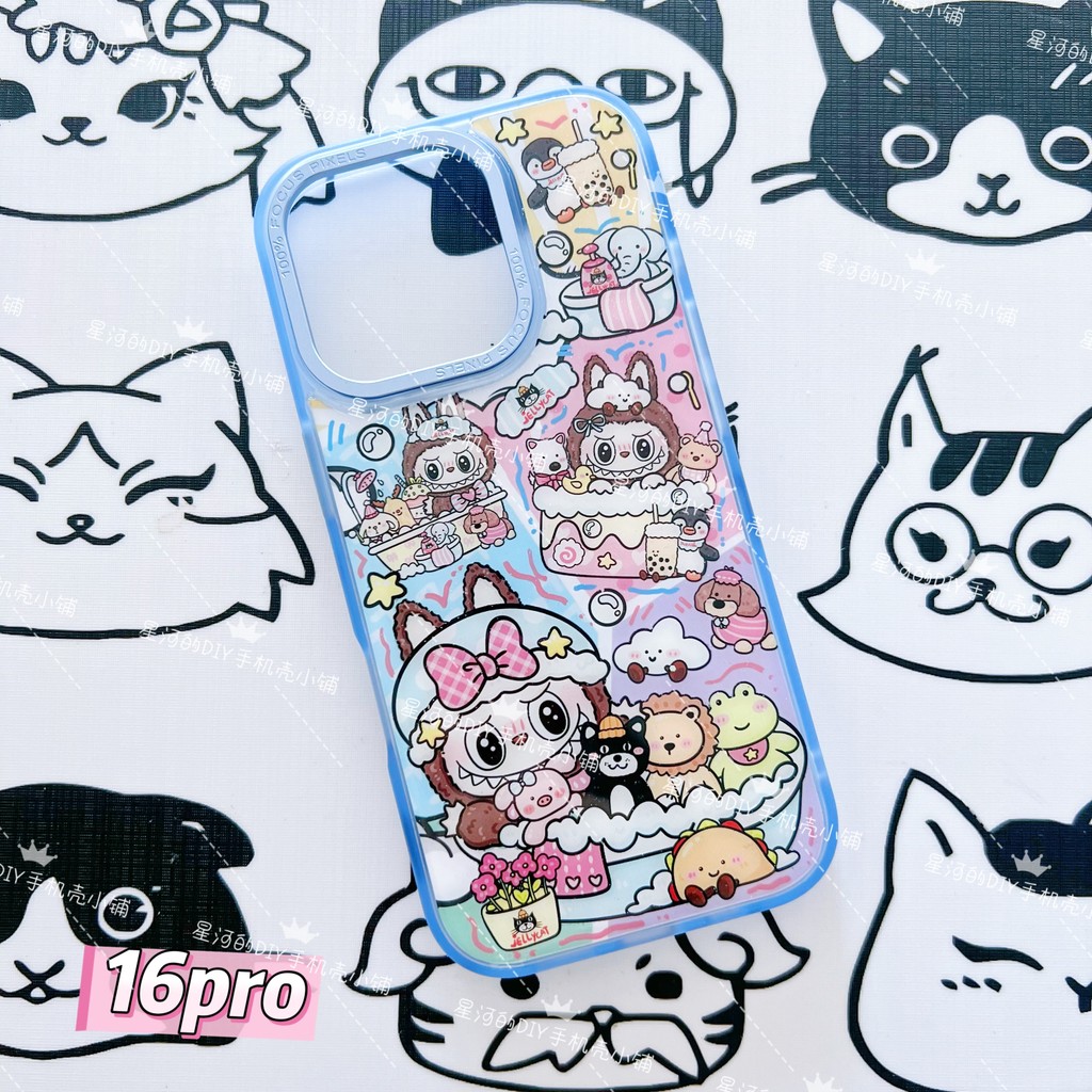 เคส 425 degree 425 degree case พร้อมสต็อก Apple 16pro labubu labubu Epoxy Phone Case ปรับแต่ง Origin