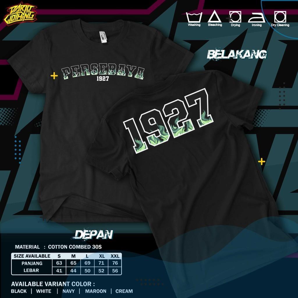 KATUN (เสื้อยืด PAJAK) PERSEBAYA 1927 SUPPORTER PREMIUM เสื้อยืดผ้าฝ้ายกึ่ง