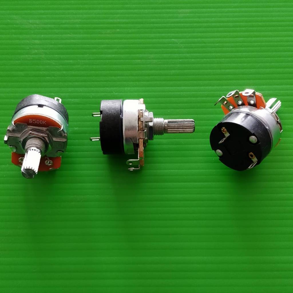 วอลลุ่ม ความเร็ว ความร้อน เครื่องทำน้ำอุ่น โพเทนชิโอมิเตอร์ Potentiometer แกน 20mm 3 ขา มีสวิทช์ #WH138-A20 (1 ตัว)