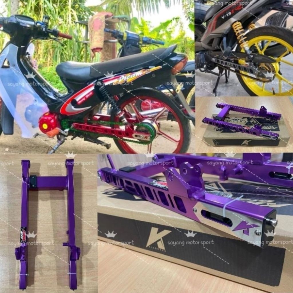 สวิงอาร์ม panjang 55 ซม. +2 นิ้ว SRL115 Honda Wave125 Wave125S Future W100R W110 Dash New DRAGSTER S