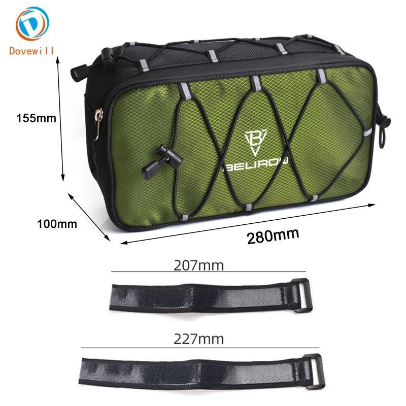Dovewill กระเป๋าหน้าจักรายานพับได้ สะท้อนแสง ขนาดกะทัดรัด ใช้งานสะดวกสำหรับการปั่นจักรยานและเก็บของได้มาก - รูปที่ 2
