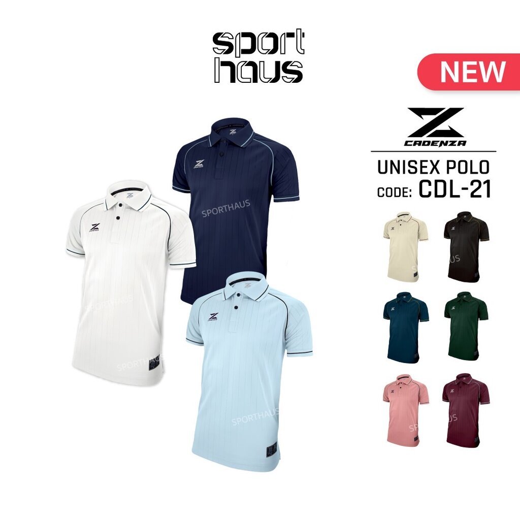 ใหม่ ! เสื้อโปโล Cadenza เสื้อคอปก คาเดนซ่า Retro Polo รุ่น CDL-21 ผ้าไมโครโพลีเอสเตอร์ 100%
