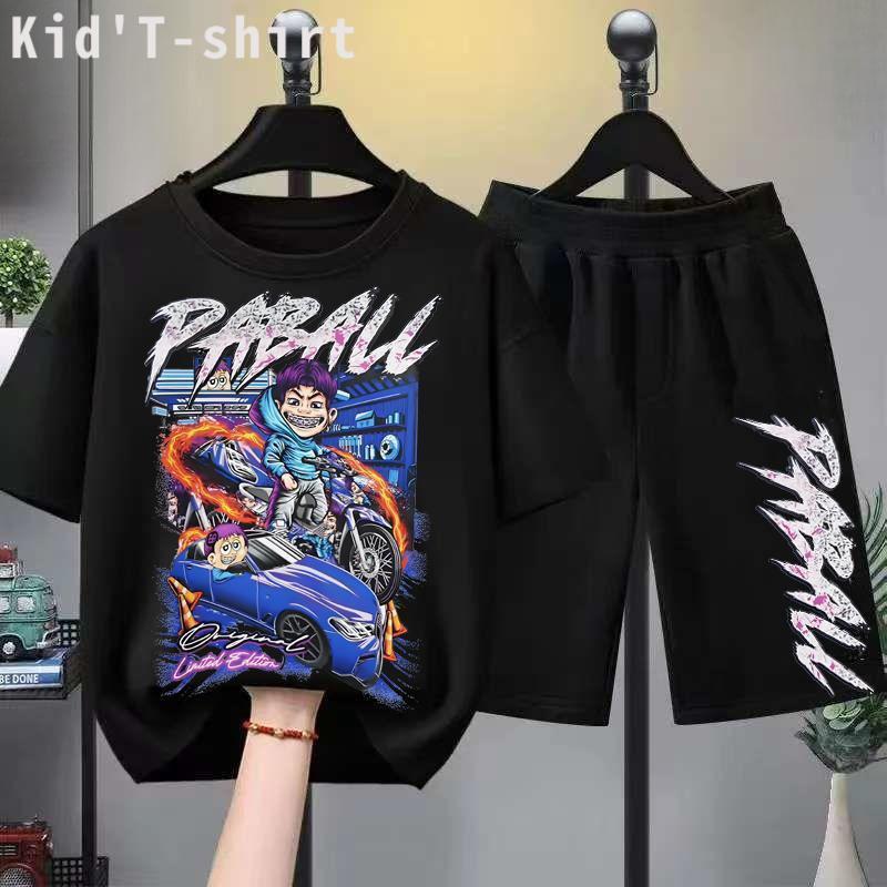 [COD] พร้อมส่ง Children's T-shirt เสื้อยืดเด็ก ชุดสูทเด็กผู้ชาย ชุดลำลอง 2 ชิ้น แฟชั่น สำหรับเด็กชายตัวเล็ก ๆ เซ็ตชุดเด็