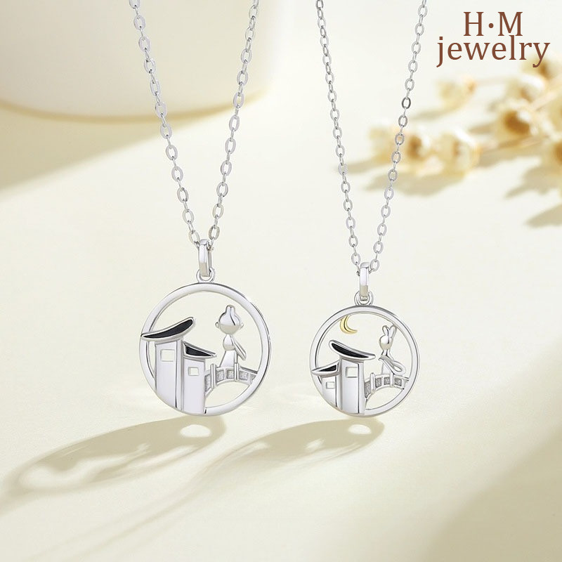 Cowherd และ Weaver สาวคู่สร้อยคอคู่ Niche Qixi วันวาเลนไทน์แฟชั่น Simple Magpie สร้อยคอสะพาน