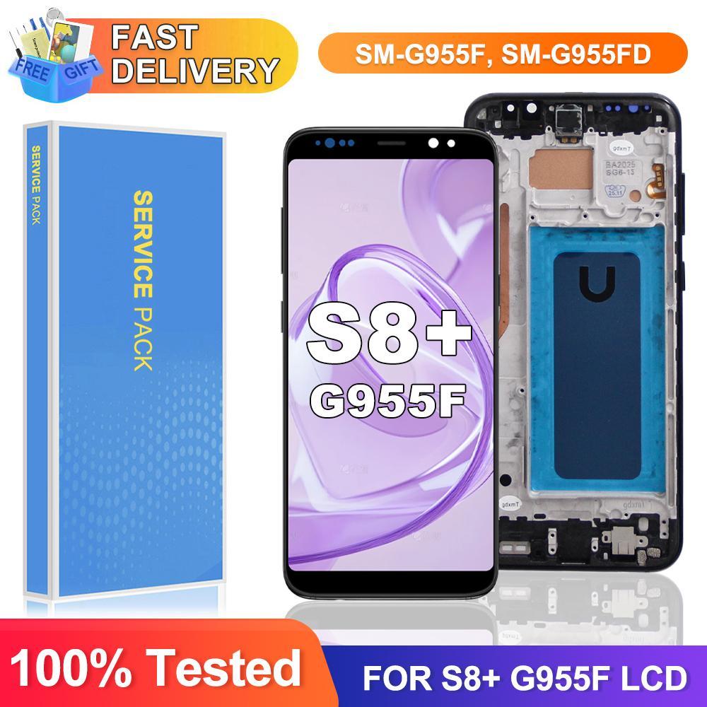 หน้าจอ tft สําหรับ Samsung Galaxy S8+ S8 Plus G955 G955F G955FD จอแสดงผล Lcd ชุดหน้าจอสัมผัสดิจิตอลพ