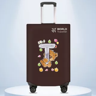 ผ้าคลุมกระเป๋าเดินทาง ผ้าคลุมกระเป๋าเดินทาง ( Luggage Cover) 20-24นิ้ว ใช้ได้กับกระเป๋าเดินทางล้อลากหลายขนาด-bear series
