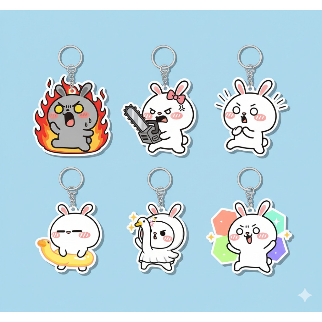 พวงกุญแจกระต่าย Muddy Tuzki