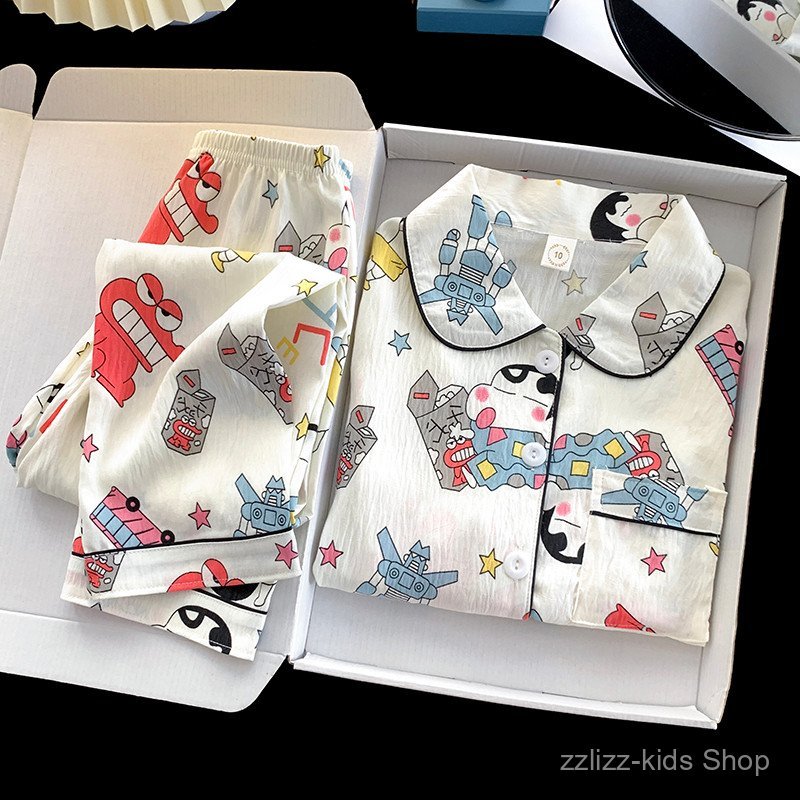 ชุดนอนเด็กแขนยาวลายคลาวด์ ทำจากผ้าฝ้ายคุณภาพ เหมาะสำหรับทารกจนถึงเด็กโต