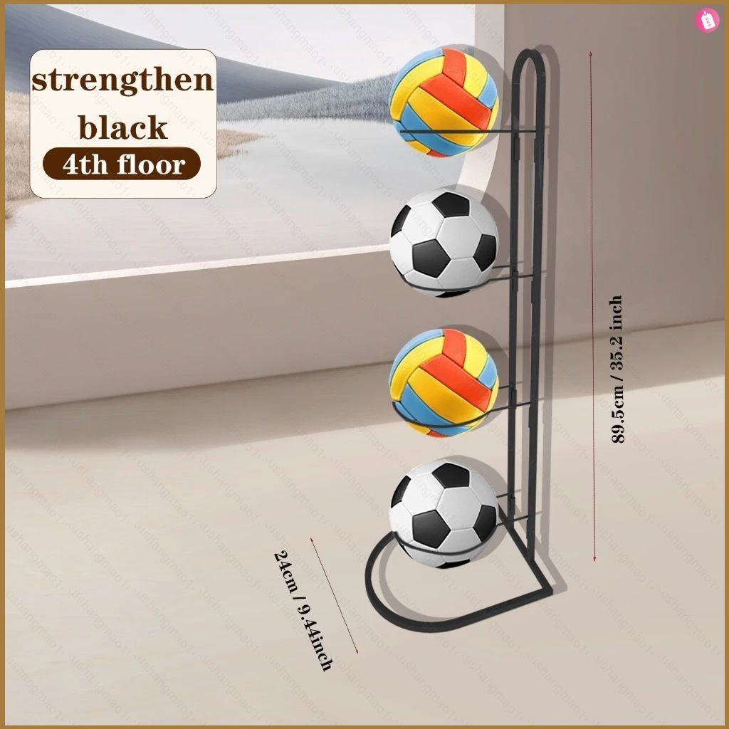 XX1J บาสเกตบอลแหวน Organizer ฟุตบอลวอลเลย์บอลรักบี้ Ball Rack 3/4/5 ชั้น Cube แนวตั้ง XX1J