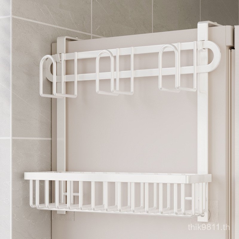 ติดผนังห้องครัวผิวหน้าด้านข้าง Wall Multi-Function Rack ชั้นวางเครื่องปรุงรสด้านข้างตู้เย็นในครัวเรื