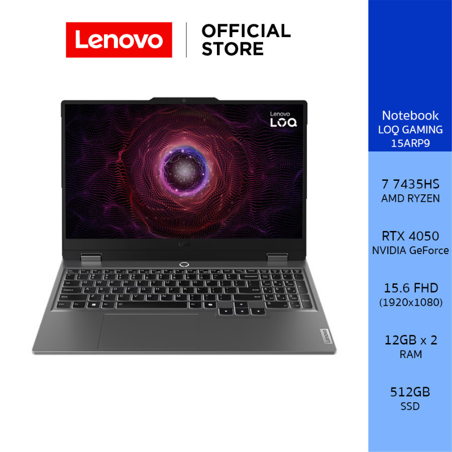 [ผ่อน 0%]Lenovo LOQ 15ARP9(83JC003NTA)Notebook Ryzen 7-7435HS Nvidia Geforce RTX 4050 144Hz
