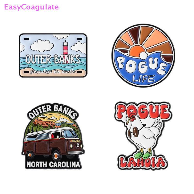 เข็มกลัด Lapel Badge เครื่องประดับสำหรับแฟน Outer Banks และคนชอบเดินทาง