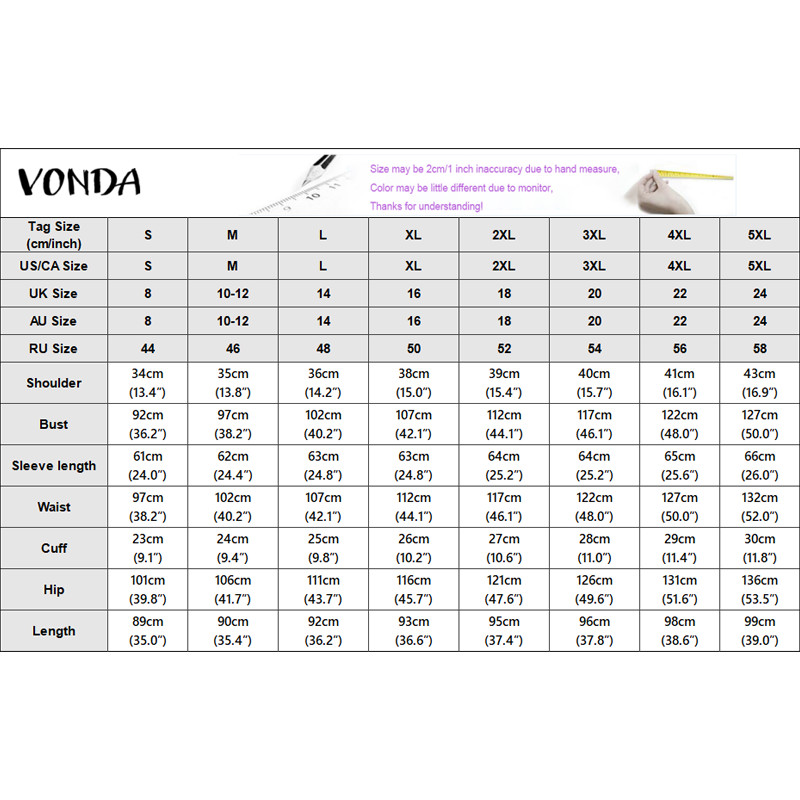 VONDA ผู้หญิงเกาหลี Girlish Stand-Up Collar, แขนยาว, ตัดแต่งหูสีดํา, กุทัณฑ์สีตัดกันและจีบดอกไม้ชุดปลอมสองชิ้น — صورة 2