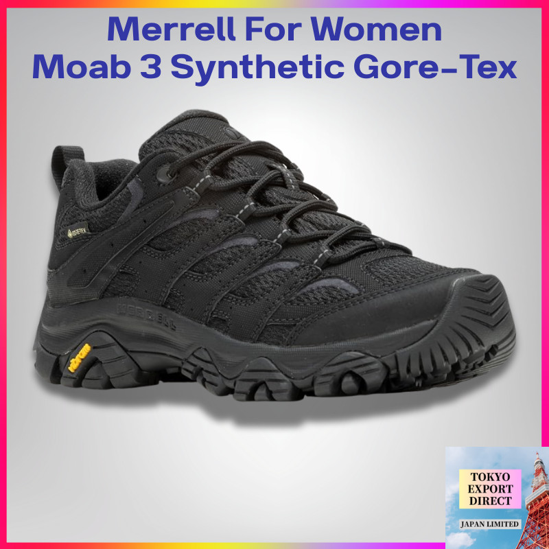 Merrell Moab 3 Synthetic Gore-Tex รองเท้าเดินป่าผู้หญิง กันน้ำ ของแท้ (BLACK)