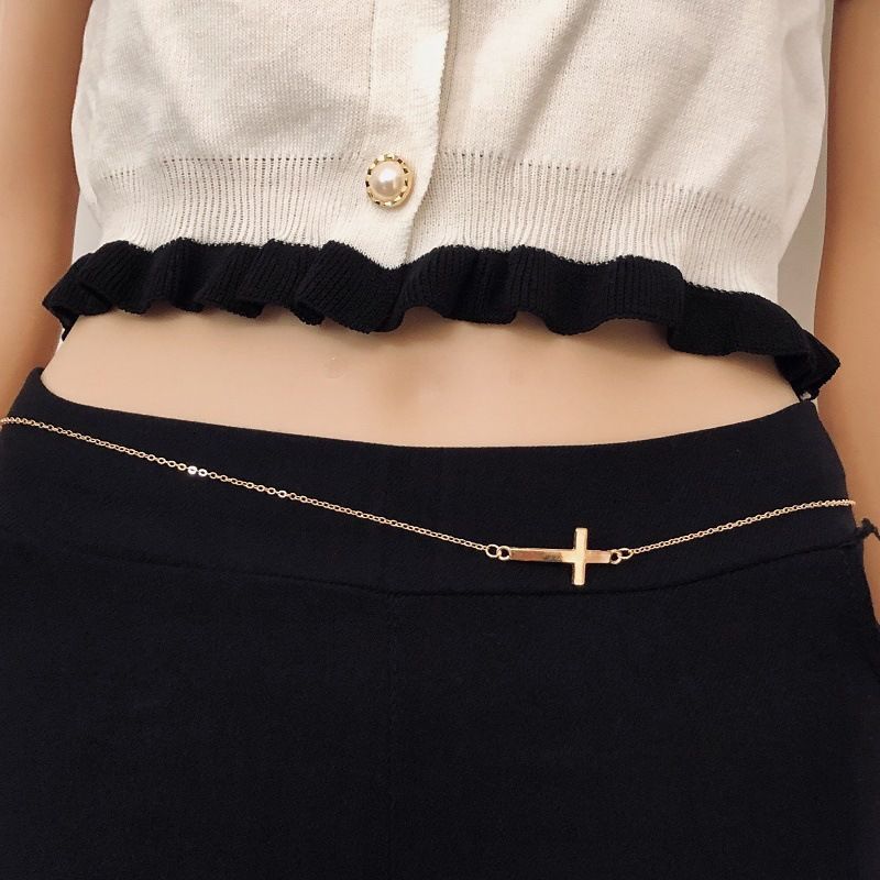 New Product# Cross Waist Chain Body Chain Waist chain Bikini Waist Chain Exquisite Sexy Ten Chains4m