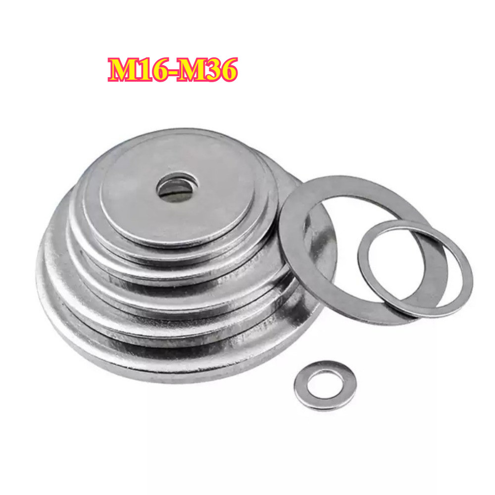 304 ปะเก็นสแตนเลสรอบขยายหนาโลหะสกรูเครื่องซักผ้าแบน Ultra-thin Meson Wasp ปะเก็น M16-M36Mg-Mi