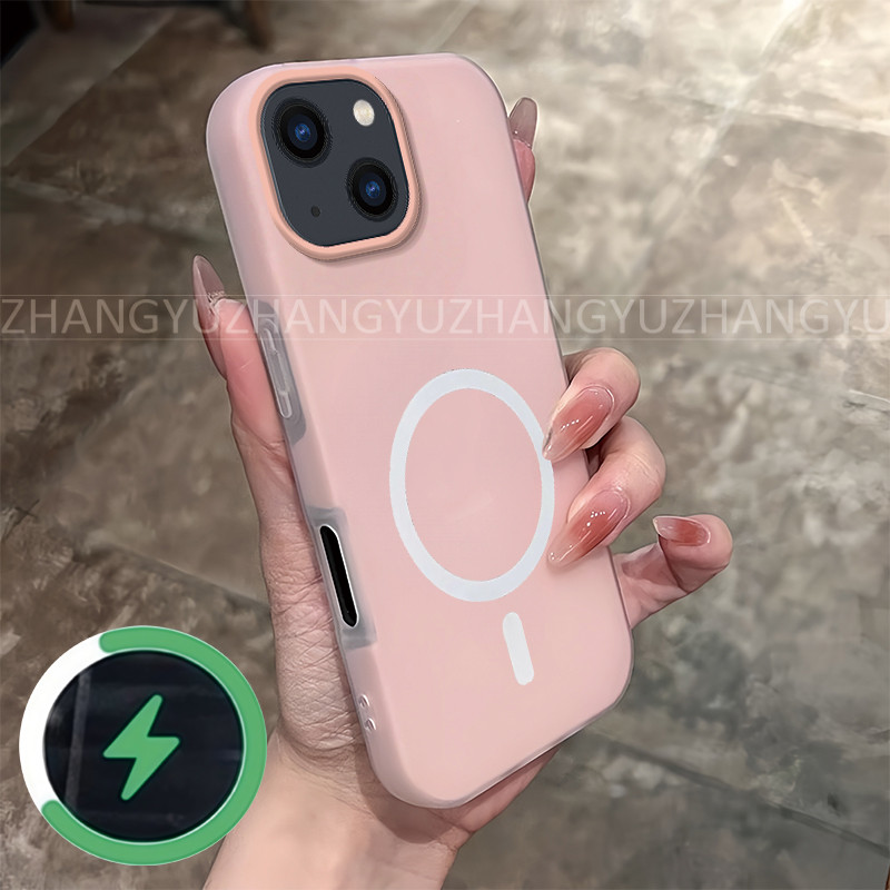 เหมาะสําหรับ iPhone 13 pro max 13 mini เคสโทรศัพท์ใหม่กันกระแทกแม่เหล็กไร้สายชาร์จแหวนเคสโทรศัพท์ GD