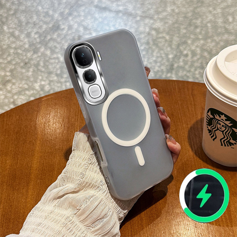 เหมาะสําหรับเคสโทรศัพท์ VIVO Y400 PRO 5G สีเคสเยลลี่ใหม่เคสฝ้าแม่เหล็กไร้สาย 032