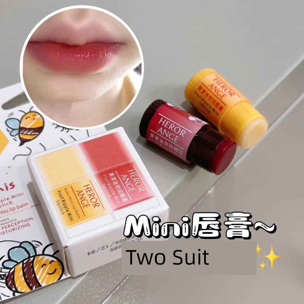 lip balm lipbalm Fruit Mini Lip Balm Set Moisturizing Moisturizing Moisturizing High-value Honey ไม่