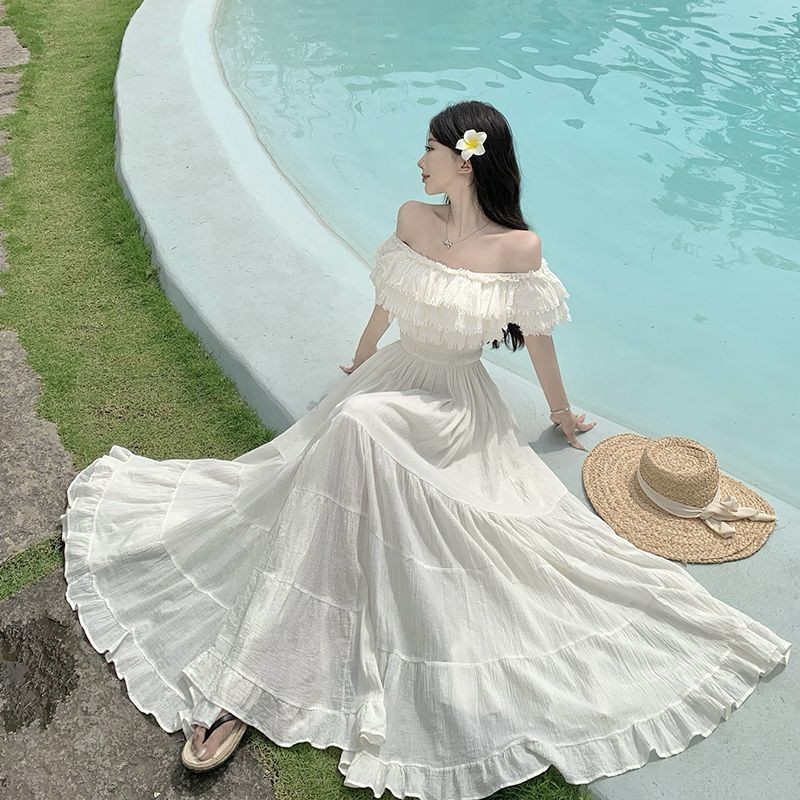 Hem Frayed Design Gentle Thailand ชุดเดรสวันหยุดสไตล์ชาติพันธุ์ยูนนาน 1.26