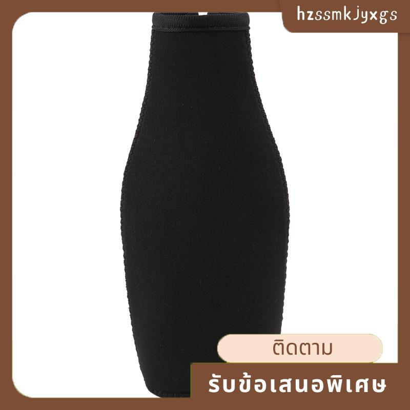 6 แพ็คขวดเบียร์ Cooler Sleeves Keep Drink Cold Zip-Up Neoprene ฉนวนแขนสีดํา hzsmkjyxgs.th