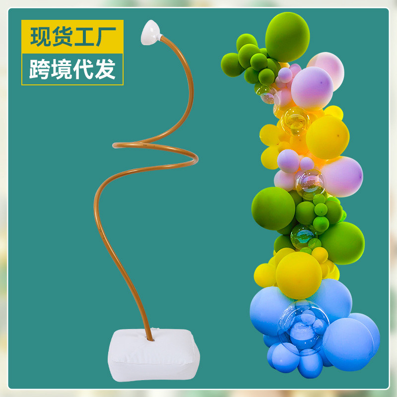 ขาตั้งคอลัมน์บอลลูน-ทําเอง ท่ออลูมิเนียมแบบยืดหยุ่นเสางอได้สําหรับงานแต่งงานงานเลี้ยงวันเกิด1.5เมตร2